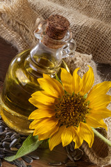 Obraz na płótnie Canvas Sunflower, domestic oil and seed