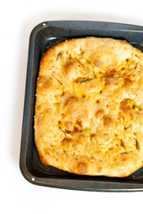 Pizza bread with garlic and rosemary