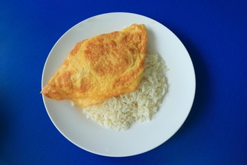 Delicious Tasty Omelet and Rice,Thai Menu.