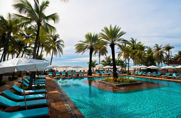Fototapeta na wymiar Travel pool resort