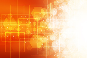 Abstract orange technology background.