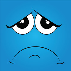 blue face