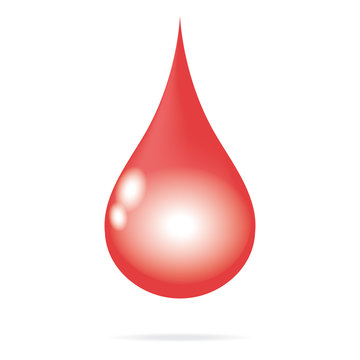 red blood water drop