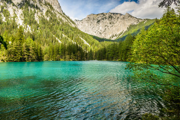 Mountains and  lake-Gruener See,Styria,Austria