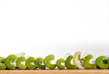 Row of celery stalks