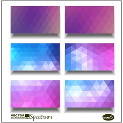 Obraz premium Vector banner set. Abstract header vector background . Triangle