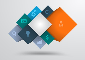 Vector elements of infographics abstract shapes modern