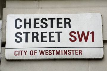 Chester street a famous london road sign