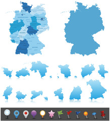 Germany-highly detailed map.Layers used.