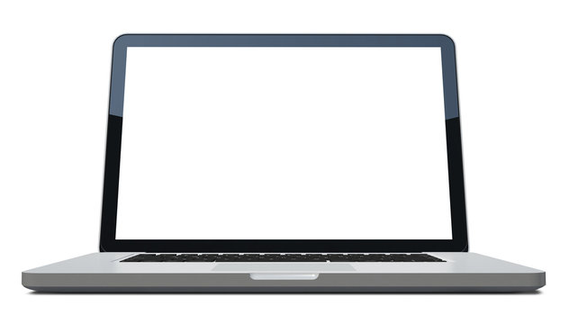 3d Laptop isolated on white, clipping path included 