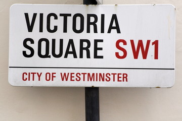 Victoria Square a street sign in london