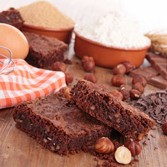 brownies and ingredients