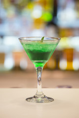 Caruso Blanco cocktail on a bar