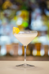 Pina Colada cocktail on a bar
