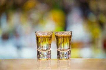 Pair of Anaconda shots on a bar