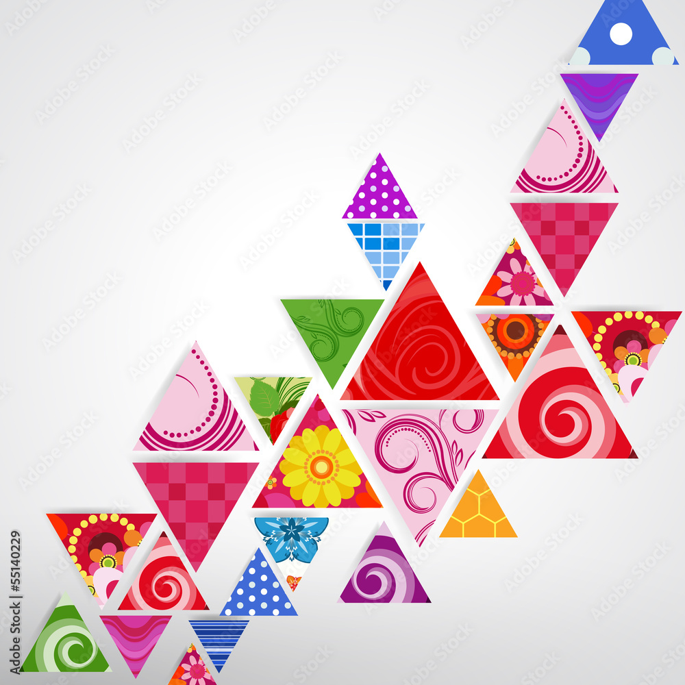 Poster abstract ornamental triangle background