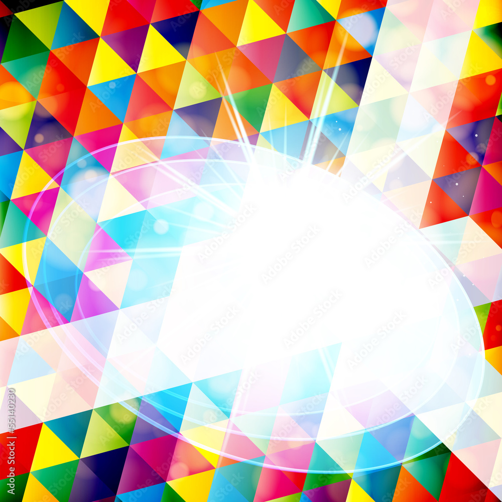 Poster Abstract colorful mosaic background with sample for text.