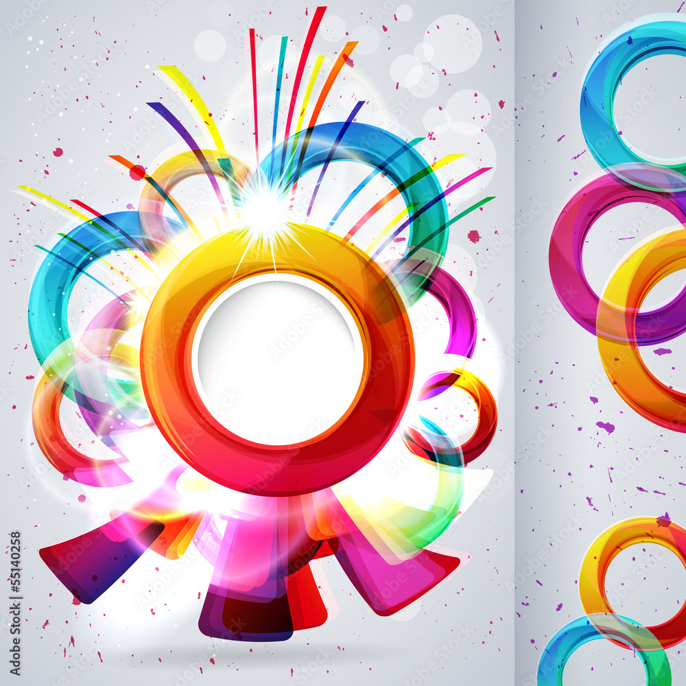 Poster abstract card background with design elements.