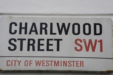 Charleood Street sign in london