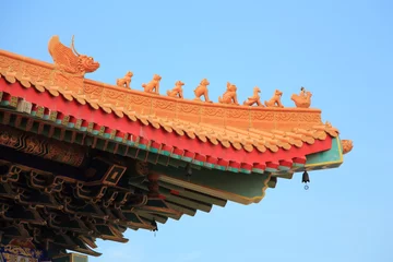 Papier Peint photo Temple Chinese temple roof.
