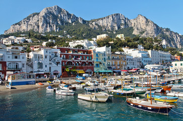 Capri, Marina Grande - obrazy, fototapety, plakaty