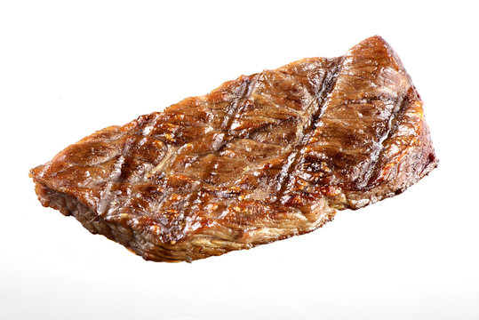 Grilled Beef Steak Isolated