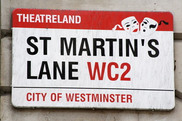 St Martin Lane steet sign famous address in London