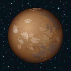 Planet Mars in space
