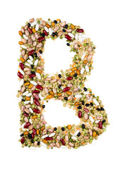 Letter B made of pulses