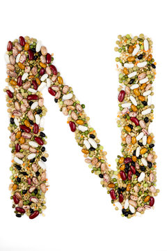 Letter N made of pulses