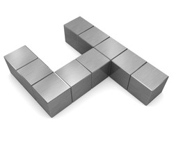number 4 cubic metal