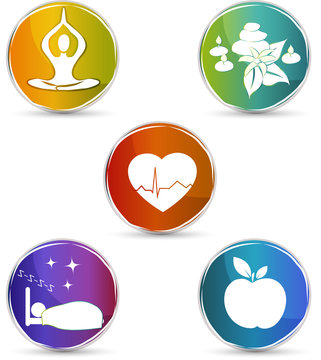 Healthy heart, healthy food, good sleep, yoga, spa therapy.