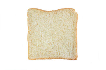 Whole wheat bread, isolated on white .