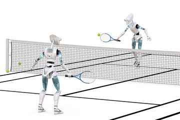 Robots Playing Tennis