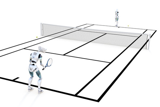 Robots Playing Tennis