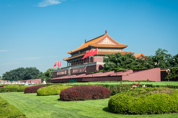 The main gate to the Forbidden City near Tiananmen Square.