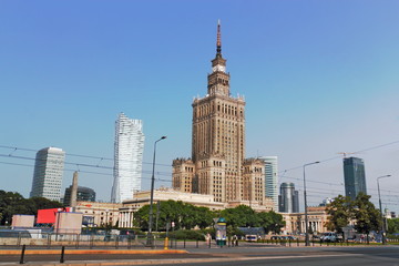 Plakat Warschau Stadtsilhouette