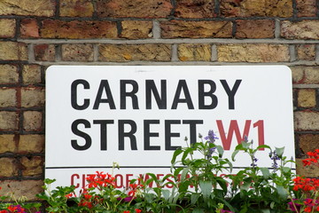 Fototapeta premium Carnaby Street London sign home of mary quant