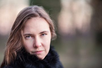 Beautiful woman walking outdoor
