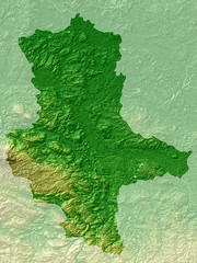 Topografische Reliefkarte Sachsen-Anhalt