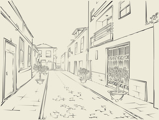 Sketch of the street