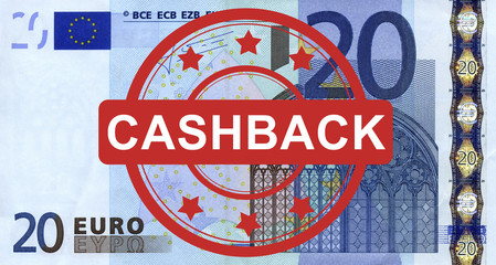 20 Euroschein mit Cashback Stempel