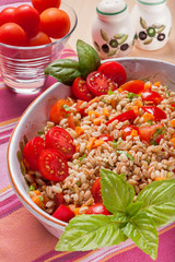 Insalata di farro con ortaggi biologici
