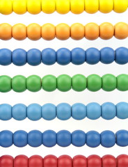 Colorful abacus beads