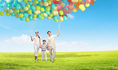 Happy young family