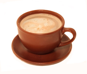 Cup of cappuccino coffee