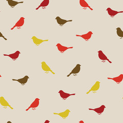 Birds seamless pattern. Colorful texture