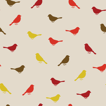 Fototapeta Birds seamless pattern. Colorful texture