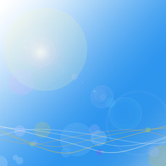 Blue Background and Bubbles