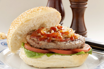 Hamburger With Ketchup